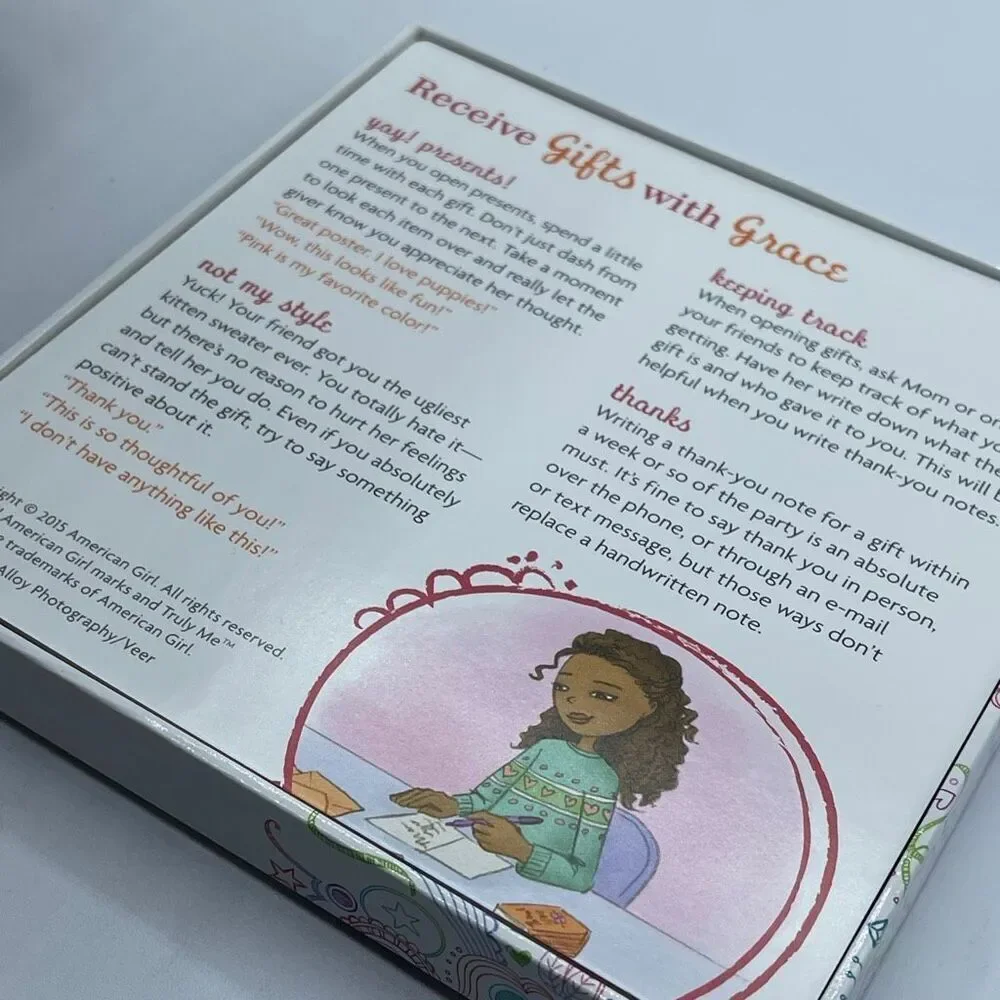 American Girl Doll Truly Me Activity Spinner Wheel Card Game Crafting Quiz